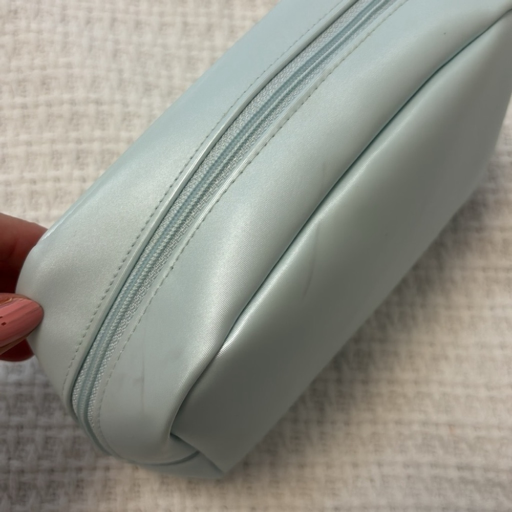 CHRISTIAN DIOR Perfume cosmetic bag travel make up bag top zipper light blue - Picture 10 of 16
